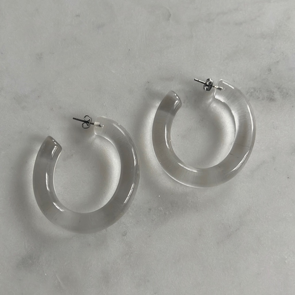 Clear Hoop Intermix Earrings